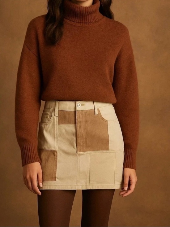 Pilcro and the Letterpress Dresses & Skirts - Anthropologie Pilcro And The Letterpress Patchwork Corduroy Mini Skirt Size 29
